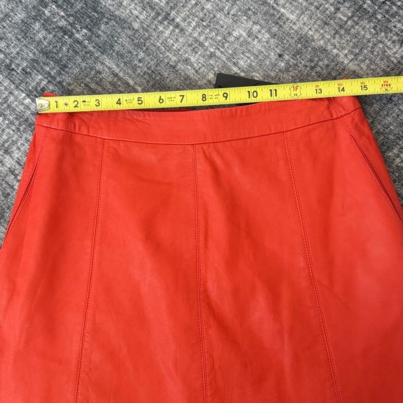 Marc By Marc Jacobs Orange Leather Mini Skirt - Picture 6 of 6